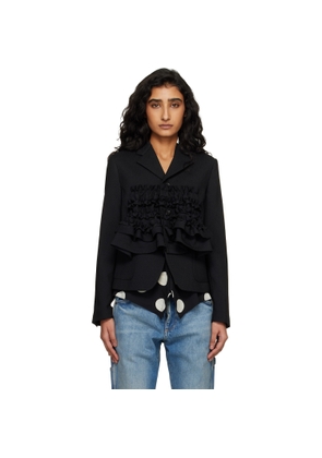 Comme des Garçons Girl Black Gabardine Blazer