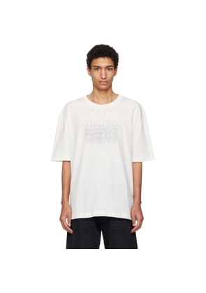 Maison Margiela Off-White Embroidered Logo T-shirt