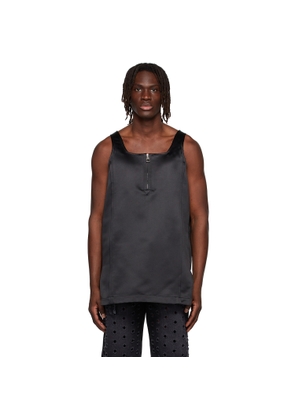 We11done Black Polyester Tank Top