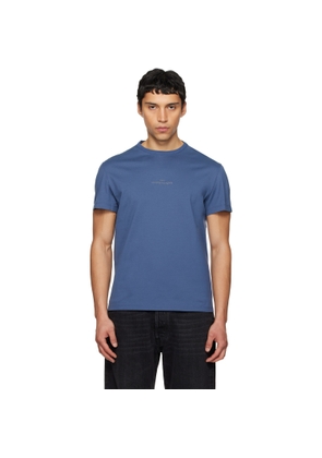 Maison Margiela Blue Distorted Logo T-shirt