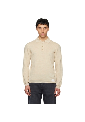 Maison Margiela Off White Patchwork Knit Polo