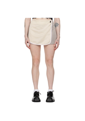 AMBUSH Off-White & Gray Pleats Miniskirt