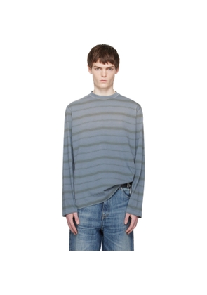 OUR LEGACY Blue & Gray Box Longsleeve T-shirt