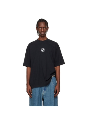 VETEMENTS Black Biker Cross Logo T-shirt