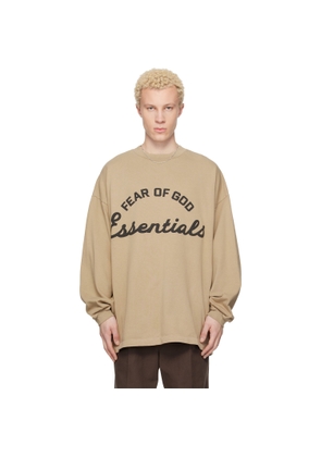 Fear of God ESSENTIALS Beige Training 90s Long Sleeve T-shirt