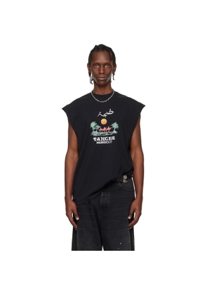 VETEMENTS Black 'Morocco' Tourist Sleeveless Top