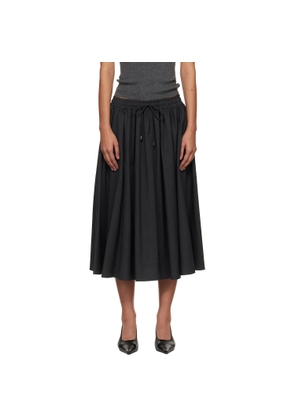 Max Mara Gray Livrea Midi Skirt