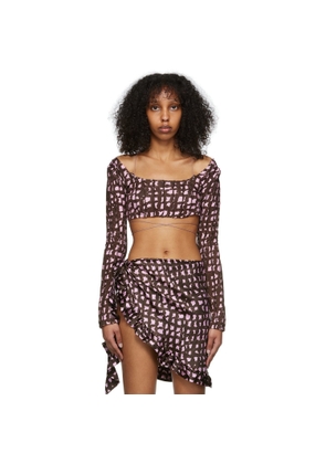 Helenamanzano Brown Cuerda T-Shirt