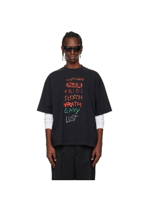 VETEMENTS Black 7 Sins T-shirt