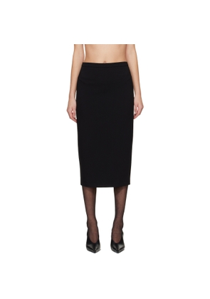 Max Mara Black Mxmotre Midi Skirt