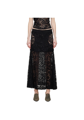 Eckhaus Latta Black Seraph Midi Skirt