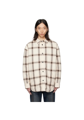 Acne Studios Off-White Flannel Button-Up Overshirt