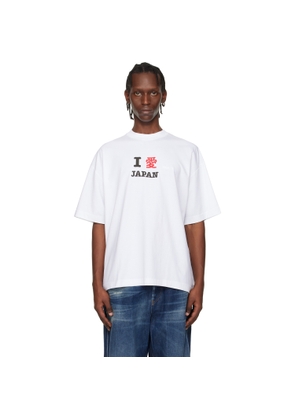 VETEMENTS White 'Japan' Tourist T-shirt