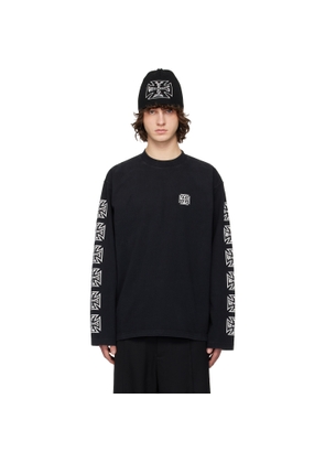 VETEMENTS Black Biker Cross Sleeves Longsleeve T-shirt