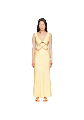 BEC + BRIDGE Yellow Agathe Diamond Maxi Dress