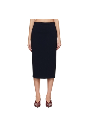 Max Mara Navy Mxmotre Midi Skirt