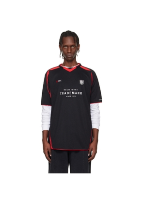 VETEMENTS Black & Red Football Jersey