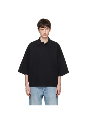 Fear of God ESSENTIALS Black Signature 90s Cropped Polo