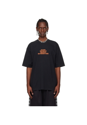 VETEMENTS Black 'MF' T-shirt