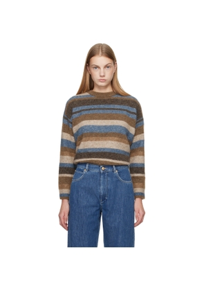 Max Mara Beige & Blue Smmvolare Sweater