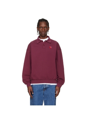 VETEMENTS Red Distressed Logo Polo