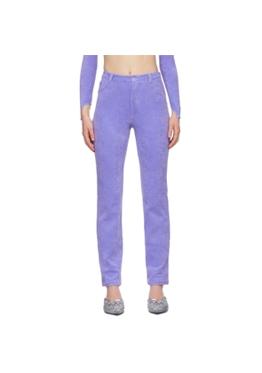 Maisie Wilen Purple Mokumentary Trousers