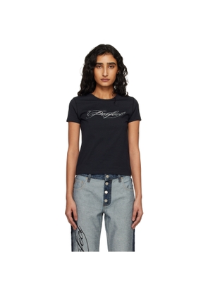 Marc Jacobs Black 'Perfect' Shrunken T-shirt