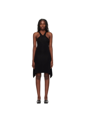 Courrèges Black Criss Cross Jersey Minidress