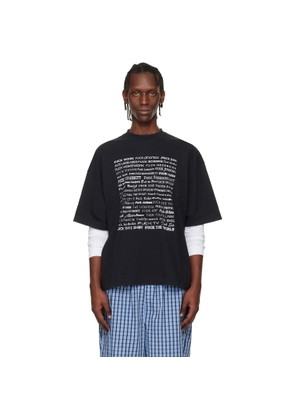 VETEMENTS Black Fuck Everything T-shirt