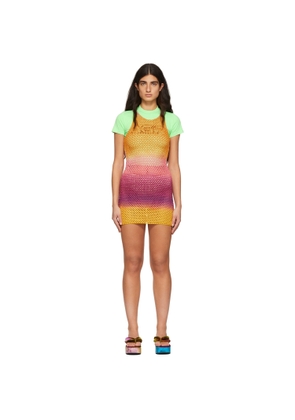 AGR Orange Cotton Mini Dress