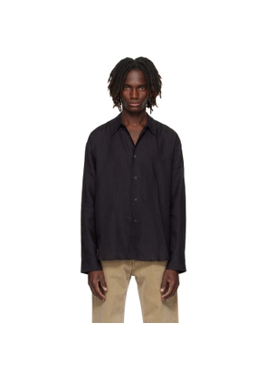 Studio Nicholson Navy Rafe Linen Shirt