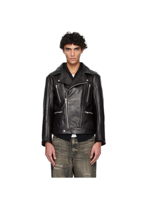 Neighborhood Brown Leather Riders Jacket
