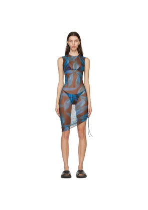 Louisa Ballou Brown & Blue Heatwave Dress