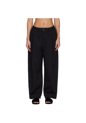 Lauren Manoogian Black Matte Trousers