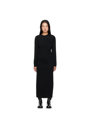 TOTEME Black Twisted Jersey Midi Dress