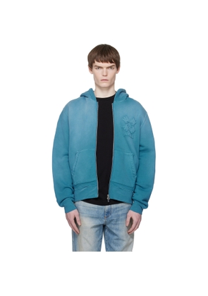 AMIRI Blue MA Quad Zip Hoodie
