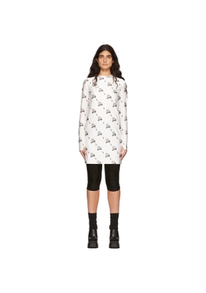 We11done White Artwork Dress