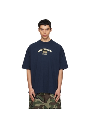 VETEMENTS Navy Holland Tourist T-shirt