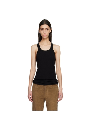 TOM FORD Black Fine Merino Rib Tank Top
