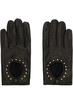 Ernest W. Baker Black Leather Driving Gloves