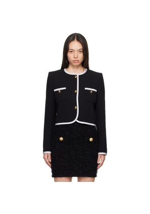 Moschino Black Gold Heart Buttons Jacket