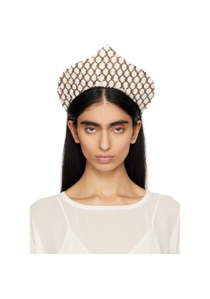Bode Off-White & Gold Pinnacle Crown Headband