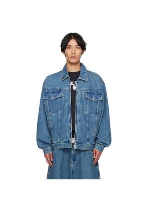 VETEMENTS Blue Hip-Hop Denim Jacket