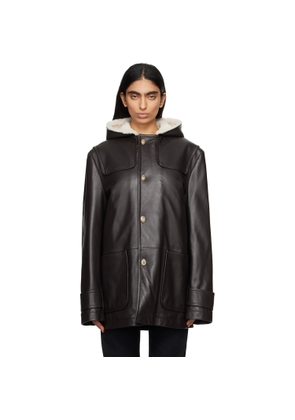 Wales Bonner Brown Thought Leather Jacket