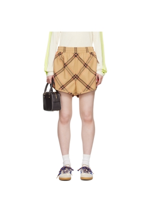 Wales Bonner Beige adidas Originals Edition Check Shorts