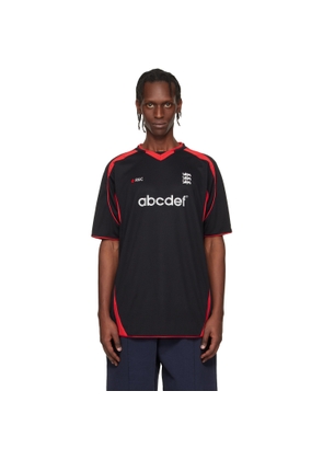 VETEMENTS Black & Red Alphabet Football Jersey