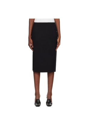 Courrèges Black Oblique Tailored Midi Skirt