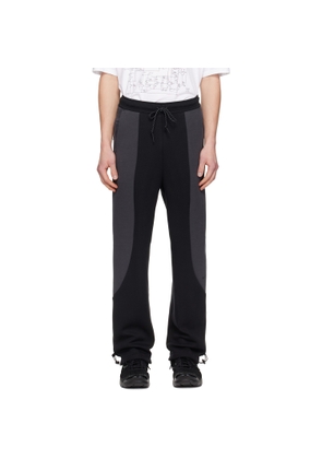 Nike Black & Gray Tech Open-Hem Fleece Sweatpants