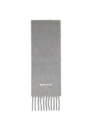 Acne Studios Gray Mohair Logo Scarf