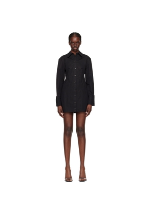 Alexander Wang Black Paneled Minidress